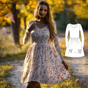 Das AnniNanni Ballerinakleid – ein Schnittmuster für ein flexibles Jerseykleid mit vielseitigen Designoptionen. Perfekt für alle Gelegenheiten, Größen 34–50, inklusive A0, A4 und Beamerdatei