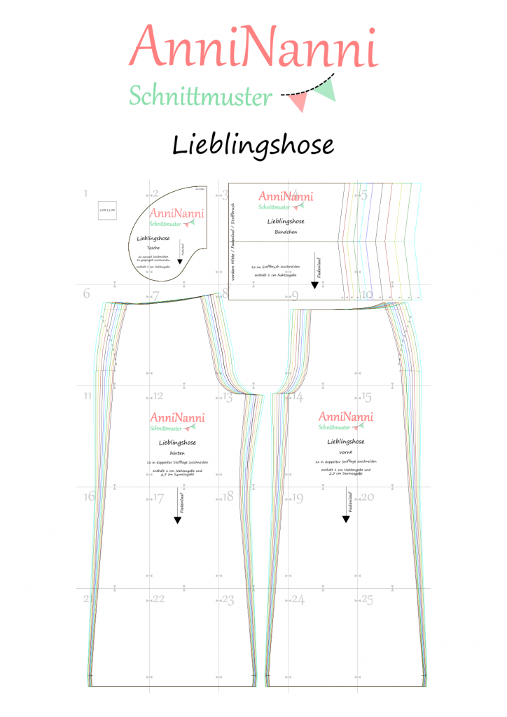 Schnittmuster für eine einfache Hose