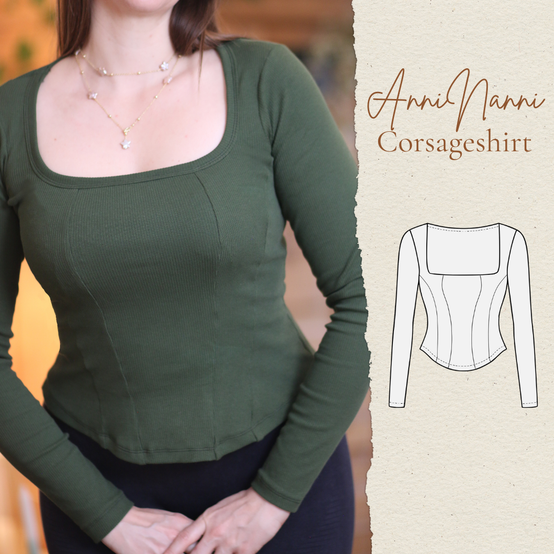 Schnittmuster Shirt Corsageshirt Shirt mit Nähten